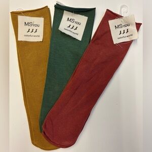 MS you colourful world organic socks fall colours women's size 6-10